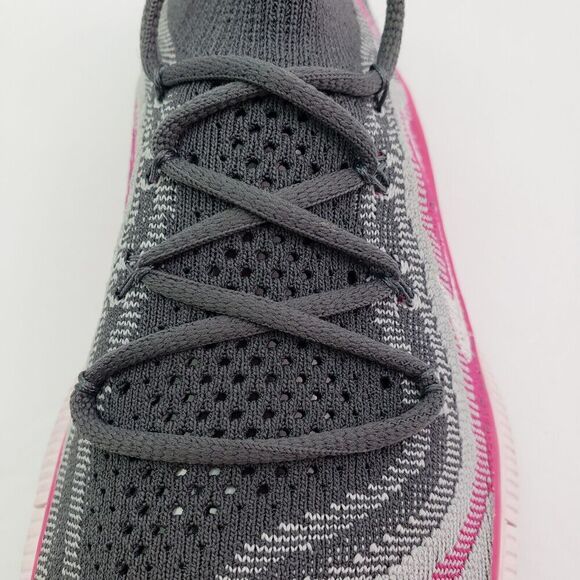 Nike Free Flyknit 5 Womens Size 6 Grey Pink Foil Running Shoes 615806 016 - Picture 11 of 13